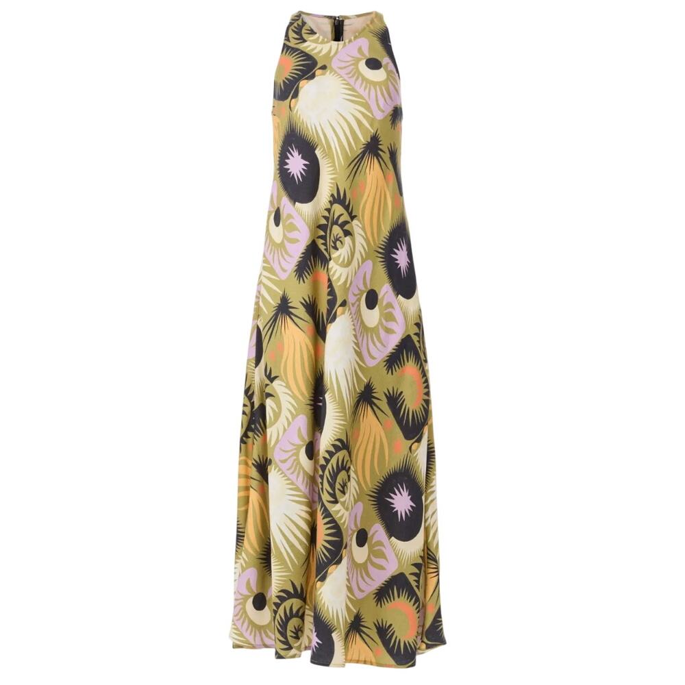 Untitled in Motion Abstract Lanelle Dress in Multi, Size L